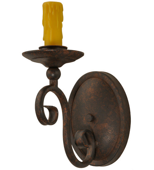 Meyda Lighting Wallis 5" 5-Light Cajun Spice Wall Sconce With Clear Shade Glass