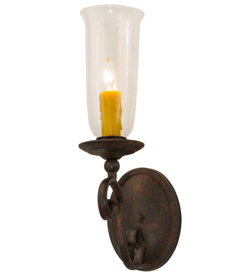 Meyda Lighting Wallis 5" 5-Light Cajun Spice Wall Sconce With Clear Shade Glass