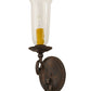 Meyda Lighting Wallis 5" 5-Light Cajun Spice Wall Sconce With Clear Shade Glass