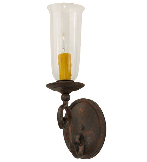 Meyda Lighting Wallis 5" 5-Light Cajun Spice Wall Sconce With Clear Shade Glass