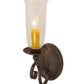 Meyda Lighting Wallis 5" 5-Light Cajun Spice Wall Sconce With Clear Shade Glass