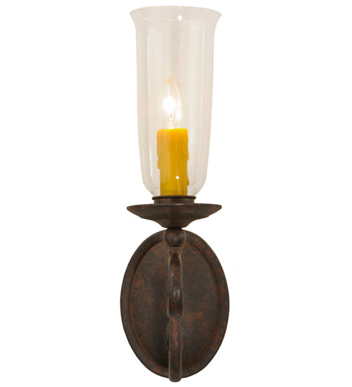 Meyda Lighting Wallis 5" 5-Light Cajun Spice Wall Sconce With Clear Shade Glass