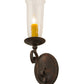 Meyda Lighting Wallis 5" 5-Light Cajun Spice Wall Sconce With Clear Shade Glass