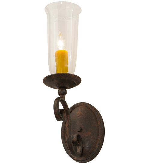 Meyda Lighting Wallis 5" 5-Light Cajun Spice Wall Sconce With Clear Shade Glass