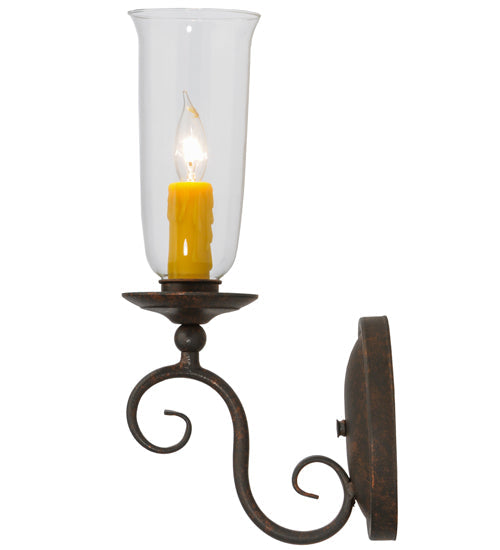Meyda Lighting Wallis 5" 5-Light Cajun Spice Wall Sconce With Clear Shade Glass