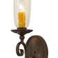 Meyda Lighting Wallis 5" 5-Light Cajun Spice Wall Sconce With Clear Shade Glass