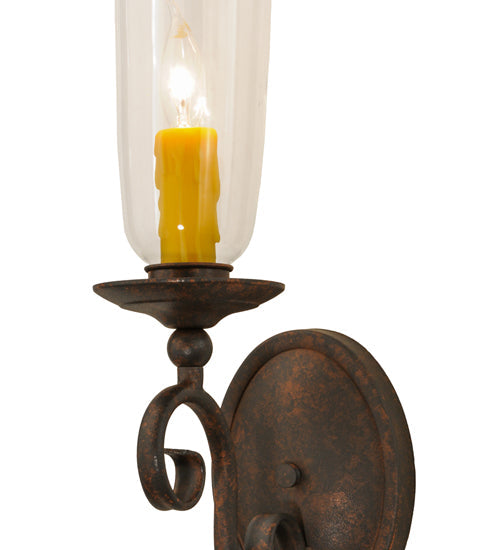 Meyda Lighting Wallis 5" 5-Light Cajun Spice Wall Sconce With Clear Shade Glass