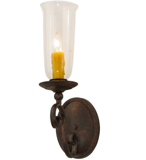 Meyda Lighting Wallis 5" 5-Light Cajun Spice Wall Sconce With Clear Shade Glass
