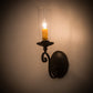 Meyda Lighting Wallis 5" Oil Rubbed Bronze Wall Sconce With Clear Shade Glass