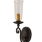 Meyda Lighting Wallis 5" Oil Rubbed Bronze Wall Sconce With Clear Shade Glass