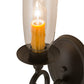 Meyda Lighting Wallis 5" Oil Rubbed Bronze Wall Sconce With Clear Shade Glass