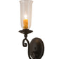 Meyda Lighting Wallis 5" Oil Rubbed Bronze Wall Sconce With Clear Shade Glass