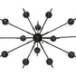 Meyda Lighting Wallis 60" 14-Light Blackwash Chandelier With Clear Hurricane Shade Glass
