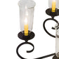 Meyda Lighting Wallis 60" 14-Light Blackwash Chandelier With Clear Hurricane Shade Glass