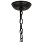 Meyda Lighting Wandering Moose 25" 3-Light Textured Black & Green Trees Inverted Pendant Light Silver Mica Shade Glass