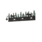 Meyda Lighting Wandering Moose 35" 4-Light Oil Rubbed Bronze & Green Trees Vanity Light With White Shade Glass