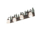 Meyda Lighting Wandering Moose 35" 4-Light Oil Rubbed Bronze & Green Trees Vanity Light With White Shade Glass