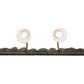 Meyda Lighting Wandering Moose 35" 4-Light Oil Rubbed Bronze & Green Trees Vanity Light With White Shade Glass