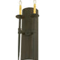 Meyda Lighting Warwick 10" 2-Light Costello Black Wall Sconce