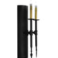 Meyda Lighting Warwick 10" 2-Light Textured Black Wall Sconce With Amber Faux Candlelight