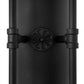 Meyda Lighting Warwick 10" 2-Light Textured Black Wall Sconce With Amber Faux Candlelight