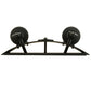 Meyda Lighting Warwick 14" 2-Light Costello Black Wall Sconce With Cream Faux Candlelight