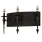 Meyda Lighting Warwick 24" 3-Light Costello Black Wall Sconce