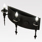 Meyda Lighting Warwick 24" 3-Light Costello Black Wall Sconce