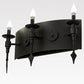 Meyda Lighting Warwick 24" 3-Light Costello Black Wall Sconce