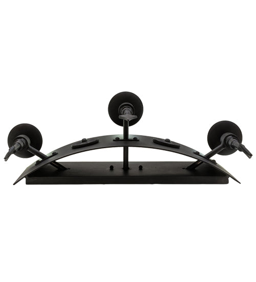 Meyda Lighting Warwick 24" 3-Light Costello Black Wall Sconce
