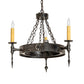 Meyda Lighting Warwick 27" 6-Light Hand Waxed Metal Chandelier