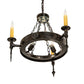 Meyda Lighting Warwick 27" 6-Light Hand Waxed Metal Chandelier