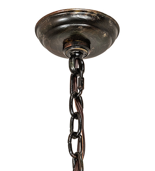 Meyda Lighting Warwick 27" 6-Light Hand Waxed Metal Chandelier