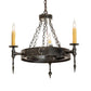 Meyda Lighting Warwick 27" 6-Light Hand Waxed Metal Chandelier