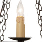 Meyda Lighting Warwick 34" 6-Light Dark Roast Chandelier With Ivory Faux Candlelight