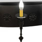 Meyda Lighting Warwick 36" 5-Light Black Textured Wall Sconce With Ivory Faux Candlelight