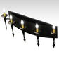 Meyda Lighting Warwick 36" 5-Light Black Textured Wall Sconce With Ivory Faux Candlelight
