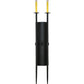 Meyda Lighting Warwick 46" 2-Light Costello Black and Hand Rubbed Iron Wall Sconce With Cream Faux Candlelight