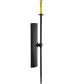 Meyda Lighting Warwick 46" 2-Light Costello Black and Hand Rubbed Iron Wall Sconce With Cream Faux Candlelight
