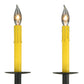 Meyda Lighting Warwick 46" 2-Light Costello Black and Hand Rubbed Iron Wall Sconce With Cream Faux Candlelight