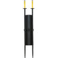 Meyda Lighting Warwick 46" 2-Light Costello Black and Hand Rubbed Iron Wall Sconce With Cream Faux Candlelight