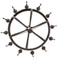 Meyda Lighting Warwick 66" 12-Light Dark Roast Chandelier With Ivory Faux Candlelight