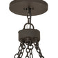Meyda Lighting Warwick 66" 12-Light Dark Roast Chandelier With Ivory Faux Candlelight