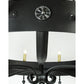 Meyda Lighting Warwick 66" 18-Light 2-Tier Dark Roast Chandelier With Ivory Faux Candlelight