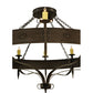 Meyda Lighting Warwick 72" 15-Light Gilded Tobacco Chandelier With Ivory Faux Candlelight