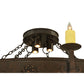 Meyda Lighting Warwick 72" 15-Light Gilded Tobacco Chandelier With Ivory Faux Candlelight