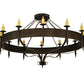 Meyda Lighting Warwick 72" 15-Light Gilded Tobacco Chandelier With Ivory Faux Candlelight