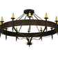 Meyda Lighting Warwick 72" 15-Light Gilded Tobacco Chandelier With Ivory Faux Candlelight