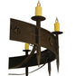 Meyda Lighting Warwick 72" 15-Light Gilded Tobacco Chandelier With Ivory Faux Candlelight