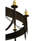 Meyda Lighting Warwick 72" 15-Light Gilded Tobacco Chandelier With Ivory Faux Candlelight